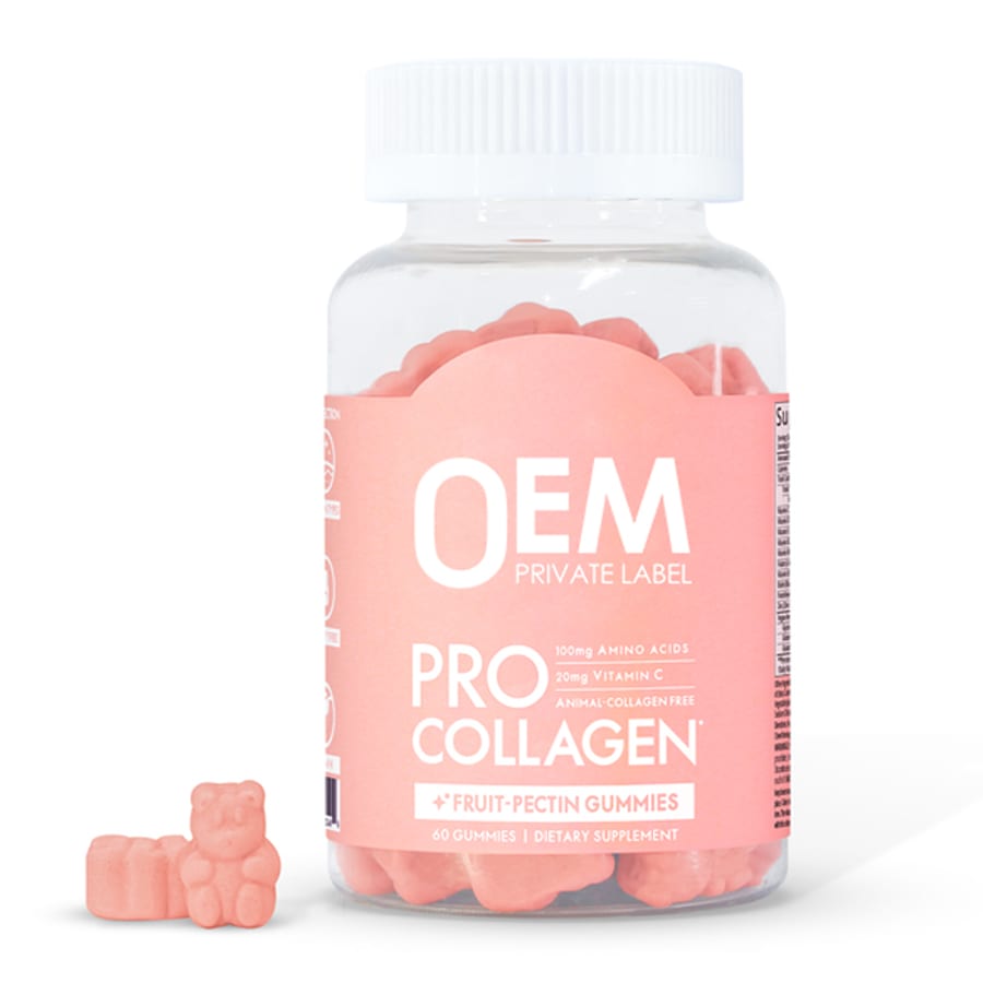 Collagen gummies in a retail jar