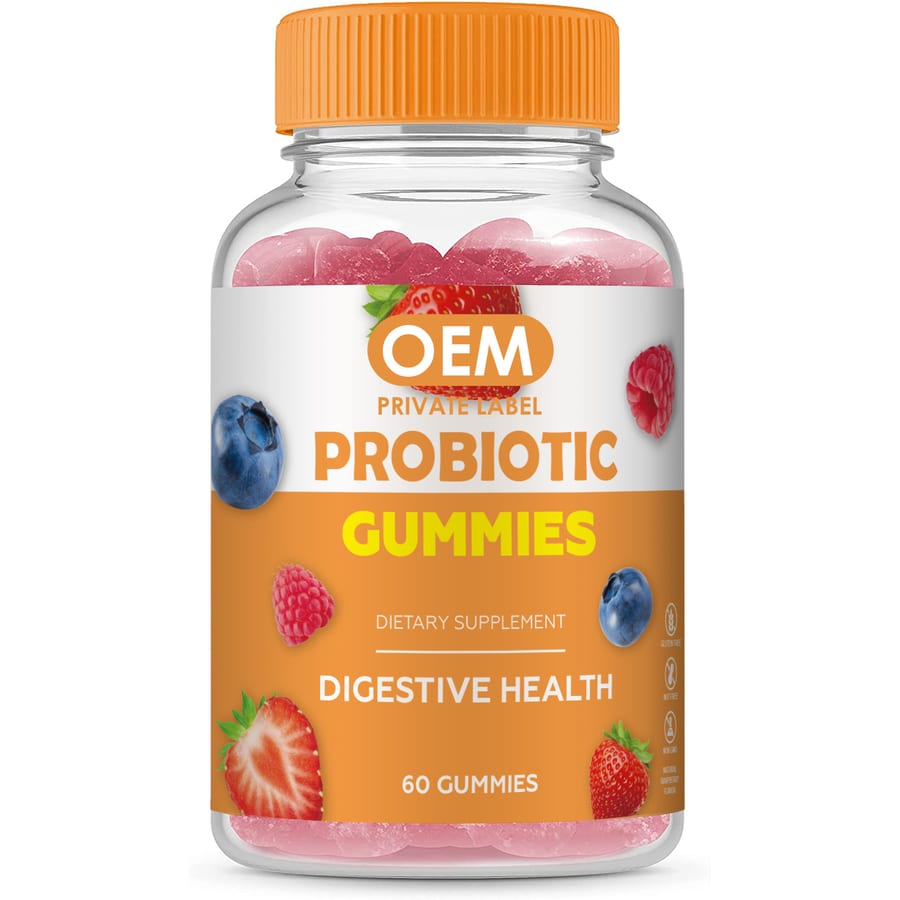 Probiotic gummies in a 60-count jar